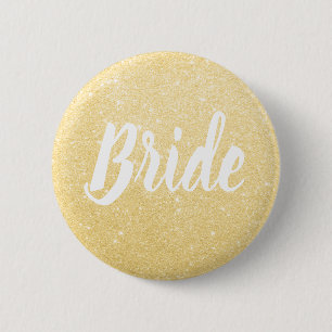 Elegant och modern guld glitter brud bröllop knapp