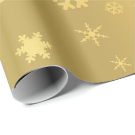 Elegant och modern Guld julsnöflingan Mönster Presentpapper