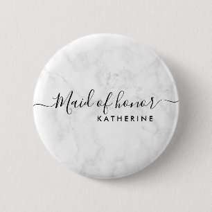 Elegant och modern marmor maid of honor knapp