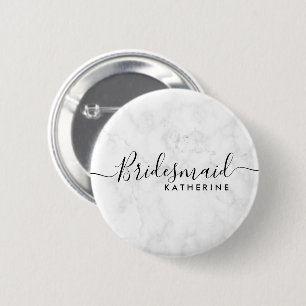 Elegant och modern marmor maid of honor knapp