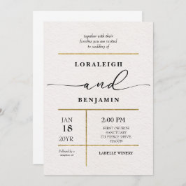 Elegant och modern polerad Bröllop Inbjudningar