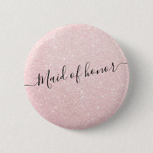 Elegant och modern ro-glitter-maid of honor knapp