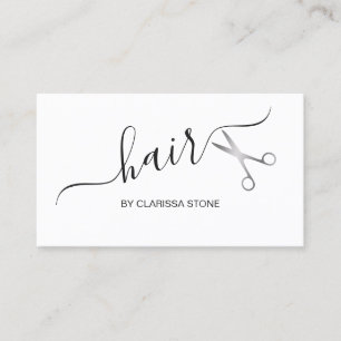 Elegant och modern silver-saxar visitkort