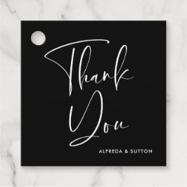 Elegant och modern svart bröllop gåvor etiketter