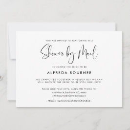 Elegant och modern svartvitt (svartvitt) per post inbjudningar