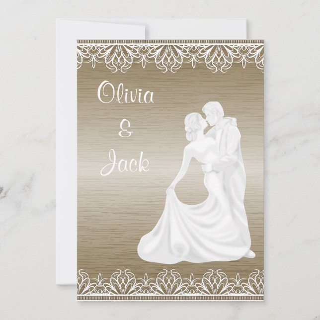 ELEGANT OCH MODERN WEDDING-INVIKATION INBJUDNINGAR (Framsida)