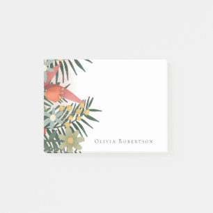 Elegant och moderna blommor, botaniska post-it block