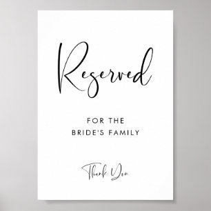 Elegant och modernt bröllop-reservat poster