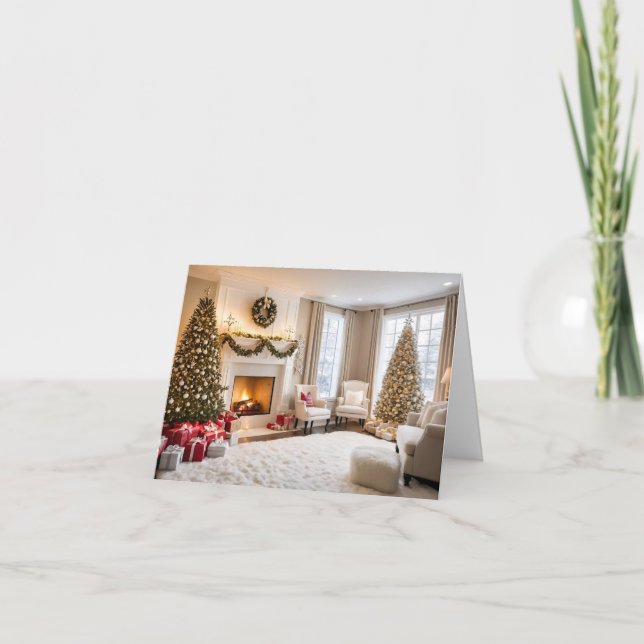 Elegant och modernt julkort helgkort (Framsida)