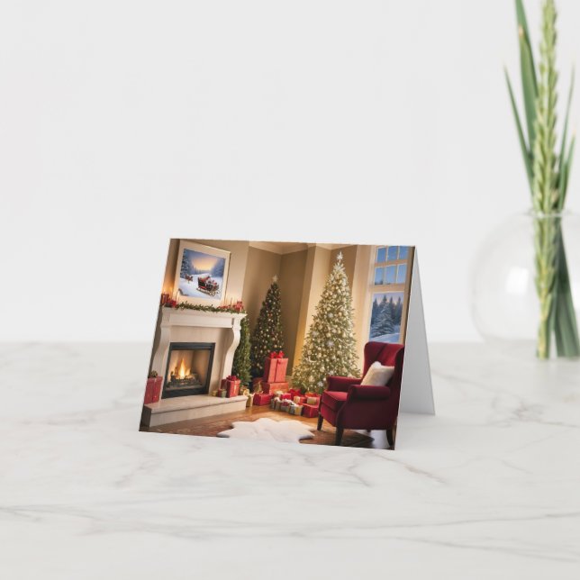 Elegant och modernt julkort helgkort (Framsida)