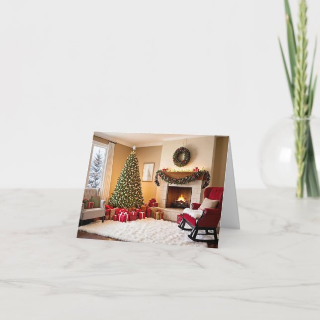 Elegant och modernt julkort helgkort (Framsida)