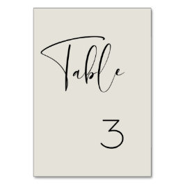 Elegant och modernt ljus grönt bröllop bordsnummer