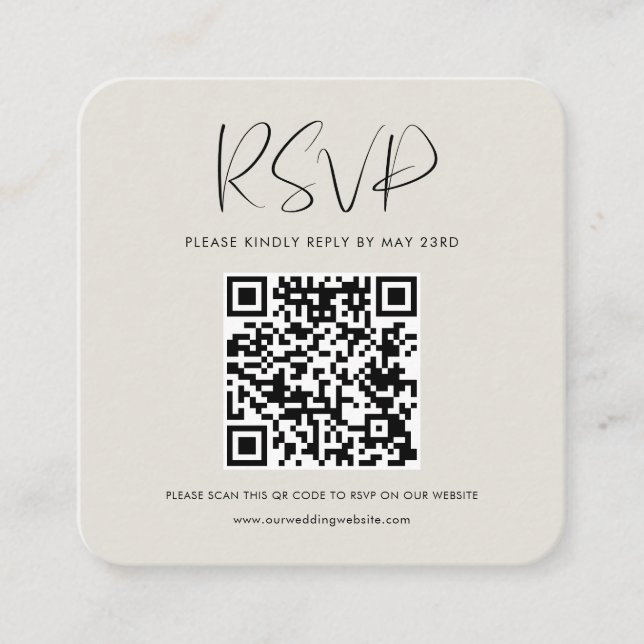 Elegant och modernt ljusutbyte QR-OSA Tilläggskort (Framsida)