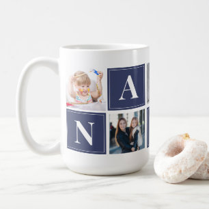 elegant och modernt nana-fotokollage kaffemugg