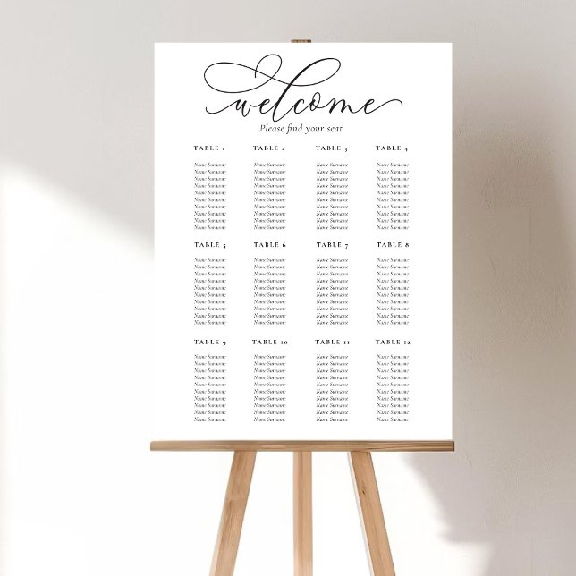 Elegant och modernt sittdiagram för Bröllop Poster (Skapare uppladdad)