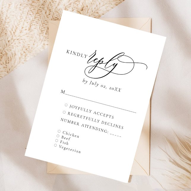 Elegant och modernt svarsbrev för RSVP OSA Kort (Skapare uppladdad)