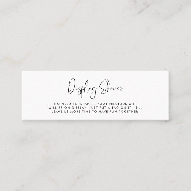 Elegant- och modernt Visning-duschkort Mini Visitkort (Framsida)