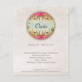Elegant och Ornate Cosmetology Salon and Spa Menu Flygblad