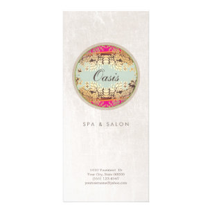 Elegant och ornate Cosmetology Salon and Spa Reklamkort