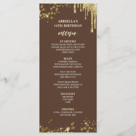 Elegant och rolig brun och guld meny