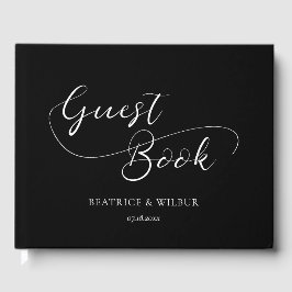 Elegant och romantisk kalligrafi bröllop gästböcker