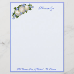 Elegant och romsk blå Blommigt Vit ros