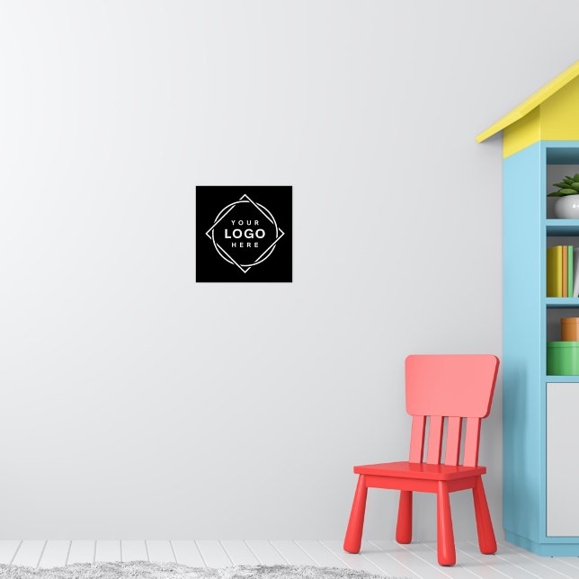 Elegant och snygg svart QR-kod logotypdesign Poster (Barnkammare 1)