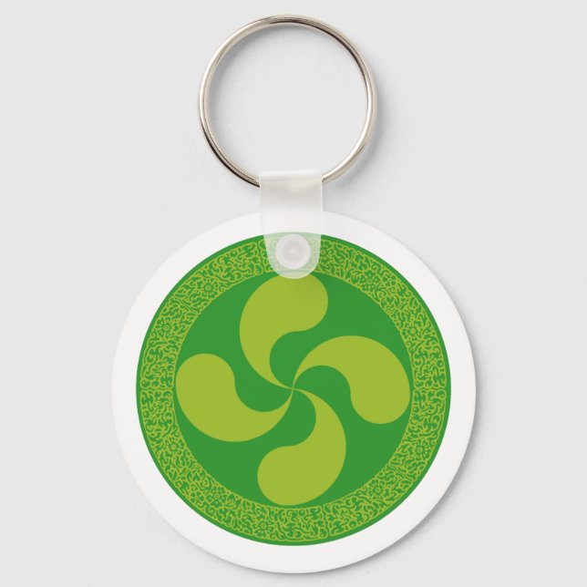 Elegant och snyggt Baskien kor: Lauburu, Nyckelring (Framsida)