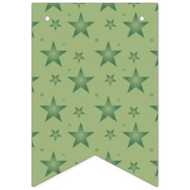 Elegant och Snyggt Olive Stars på Sage Grönt Vimplar