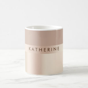 Elegant och snyggt ro guld brun kaffemugg
