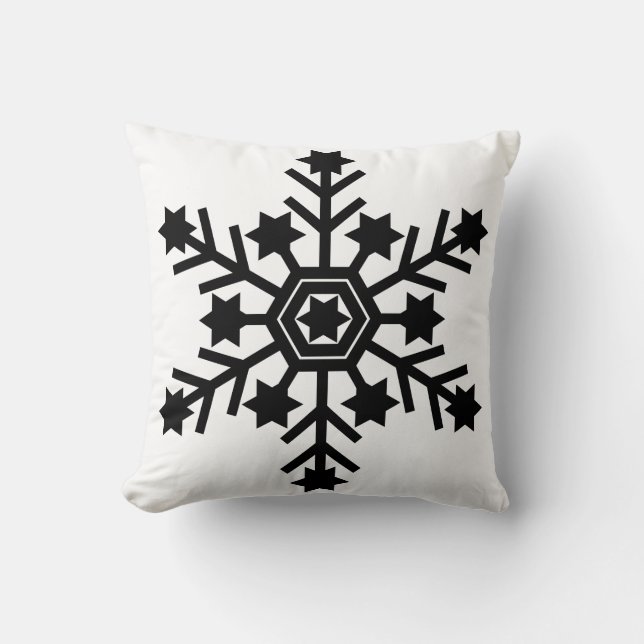 Elegant och Snyggt Snowflake-jul Kudde (Framsida)
