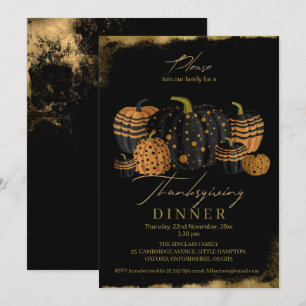 Elegant och sofistikerad Pumpkin Thanksgiving Inbjudningar