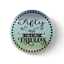 Elegant och Söt 50:e födelsedagsknappen