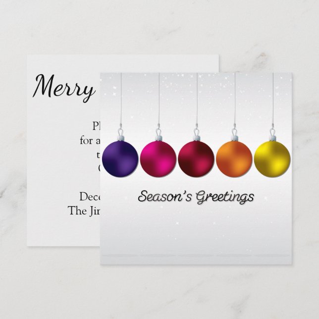 Elegant och stjärnor inbjudningar (Fram/baksida)