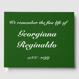 Elegant och subducerad begravnings-/minnesvägbok gästböcker