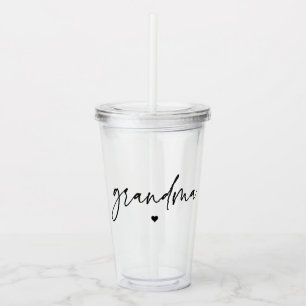 Elegant och subtle Rosa Grandma Script Gift Take Away Mugg