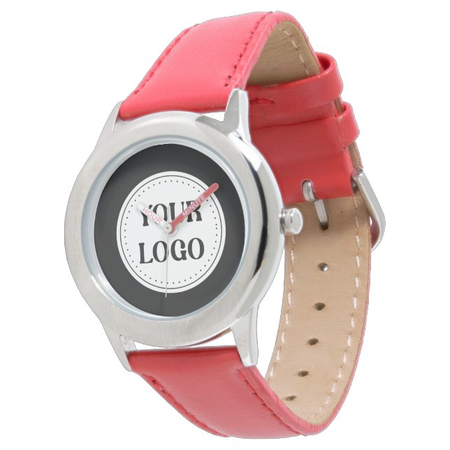 Elegant och svartvit Logotyp för QR-kod Armbandsur (Vinklad)