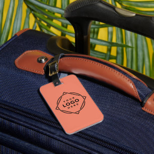 Elegant och svartvit QR-kod Bagagebricka
