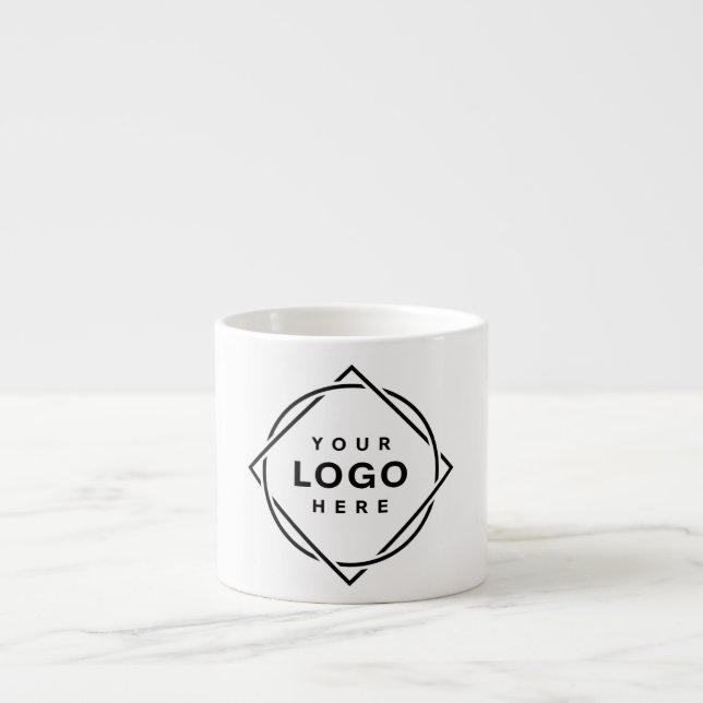 Elegant och svartvit QR-kod Espressomugg (Framsidan)