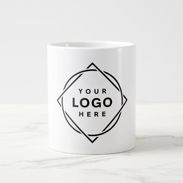 Elegant och svartvit QR-kod Jumbo Mugg (Framsidan)