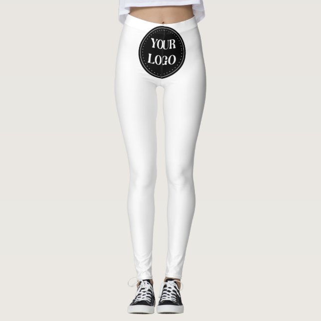 Elegant och svartvit QR-kod Leggings (Framsida)