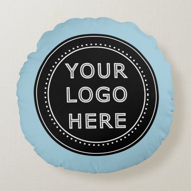 Elegant och svartvit QR-kod Rund Kudde (Framsidan)