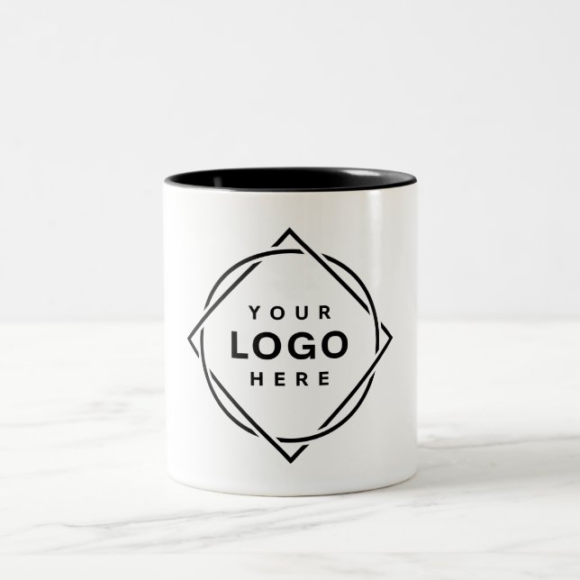 Elegant och svartvit QR-kod Två-Tonad Mugg (Center)