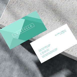Elegant och Trendig Geometric Mint Grönt Shades Visitkort
