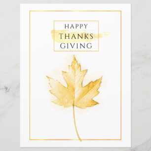 Elegant och trendig gyllene Thanksgiving