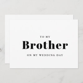 Elegant och trendig till min bror på min bröllopsd