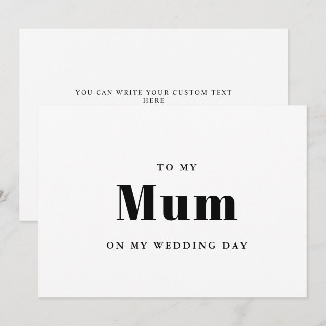 Elegant och trendig till morsa på min bröllopsdag (Fram/baksida)