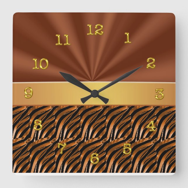 Elegant och unika boendeväggur för försäljning fyrkantig klocka (Framsida)