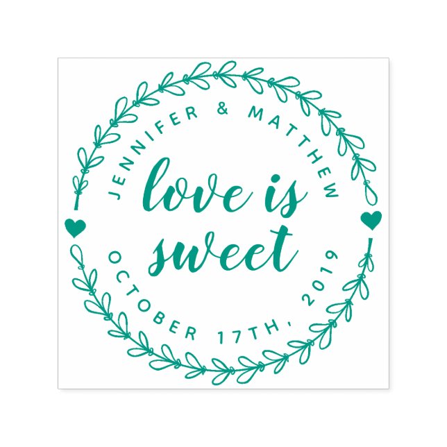 Elegant och utandningsdatum för Hand plockade, Brö Självfärgande Stämpel (Design)