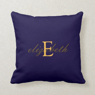 Elegant och utsmyckad monogrambälte - Blått Guld 8 Kudde